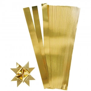 Sternstreifen Gold 45cm 10mm Durchmesser 4,5cm - 100 Stk.