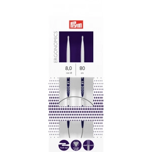 Prym Ergonomics Rundstricknadeln Kunststoff 80cm 8,00mm / 31.5in US11