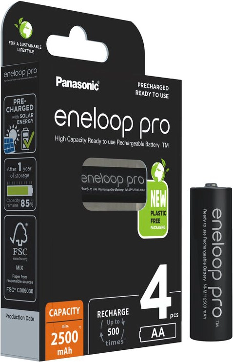 Panasonic Eneloop Pro AA-Batterien (4)