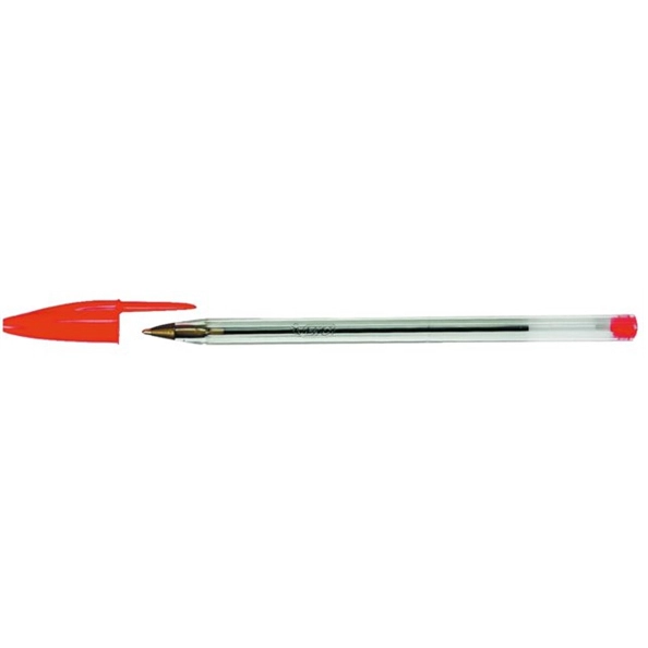 50x Bic Cristal Kugelschreiber rot mittel