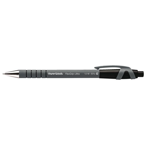 12x Paper Mate Flexgrip Ultra Kugelschreiber schwarz mittel