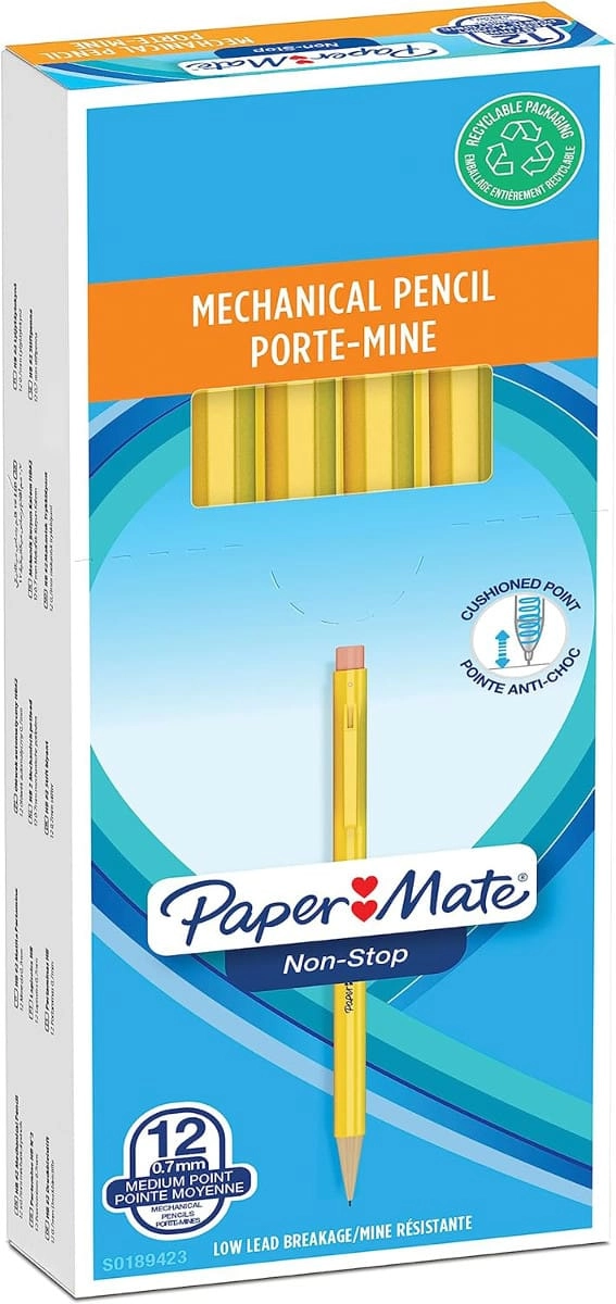 12x Paper Mate Non-Stop Druckbleistifte HB mittel 0,7 mm