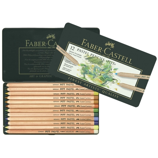 12 PITT Pastellstifte Faber-Castell im Metalletui