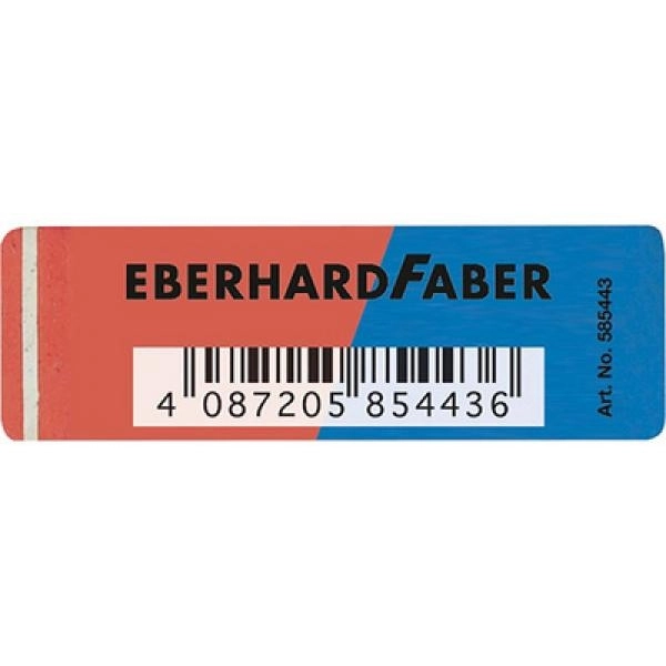 Bleistift- und Tuscheradierer Eberhard Faber rot/blau