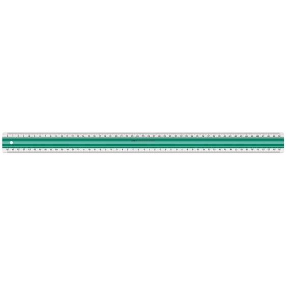 Linex Anti-Rutsch-Lineal 50 cm grün/transparent