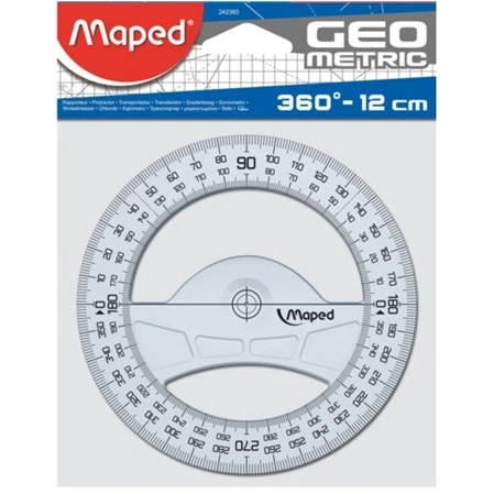 Winkelmesser Geometric 360 Grad 12 cm transparent Maped