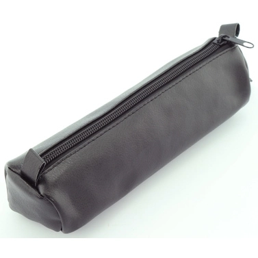 Alassio Federmäppchen aus echtem Leder schwarz