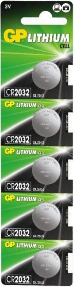 5 GP CR2032 3V Knopfzellenbatterien