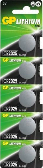 5 GP CR2025 3V Knopfzellenbatterien