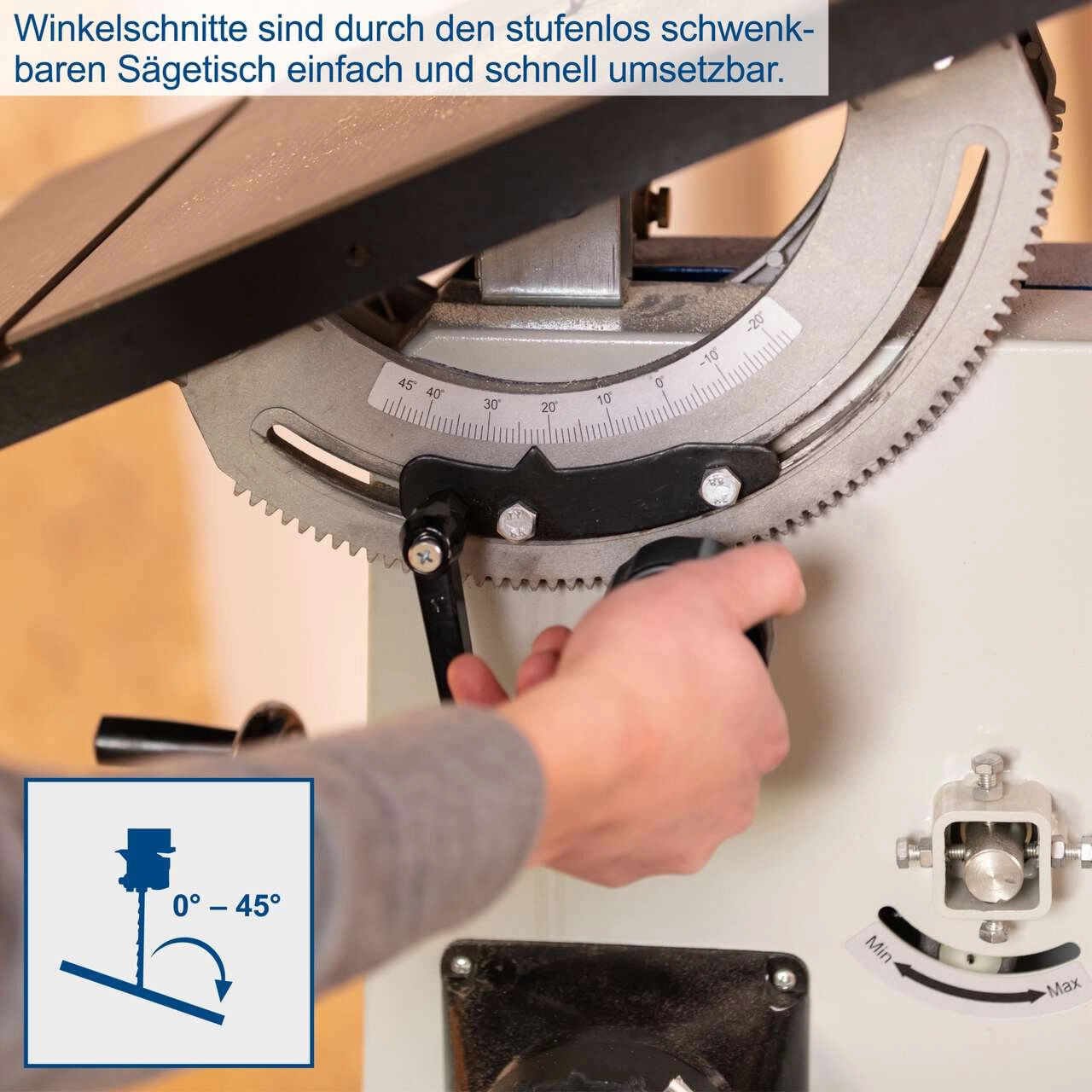 Bandsäge BASA3 Scheppach - 400V | 700W | max. Durchlasshöhe: 205 mm / Durchlassbreite: 306mm