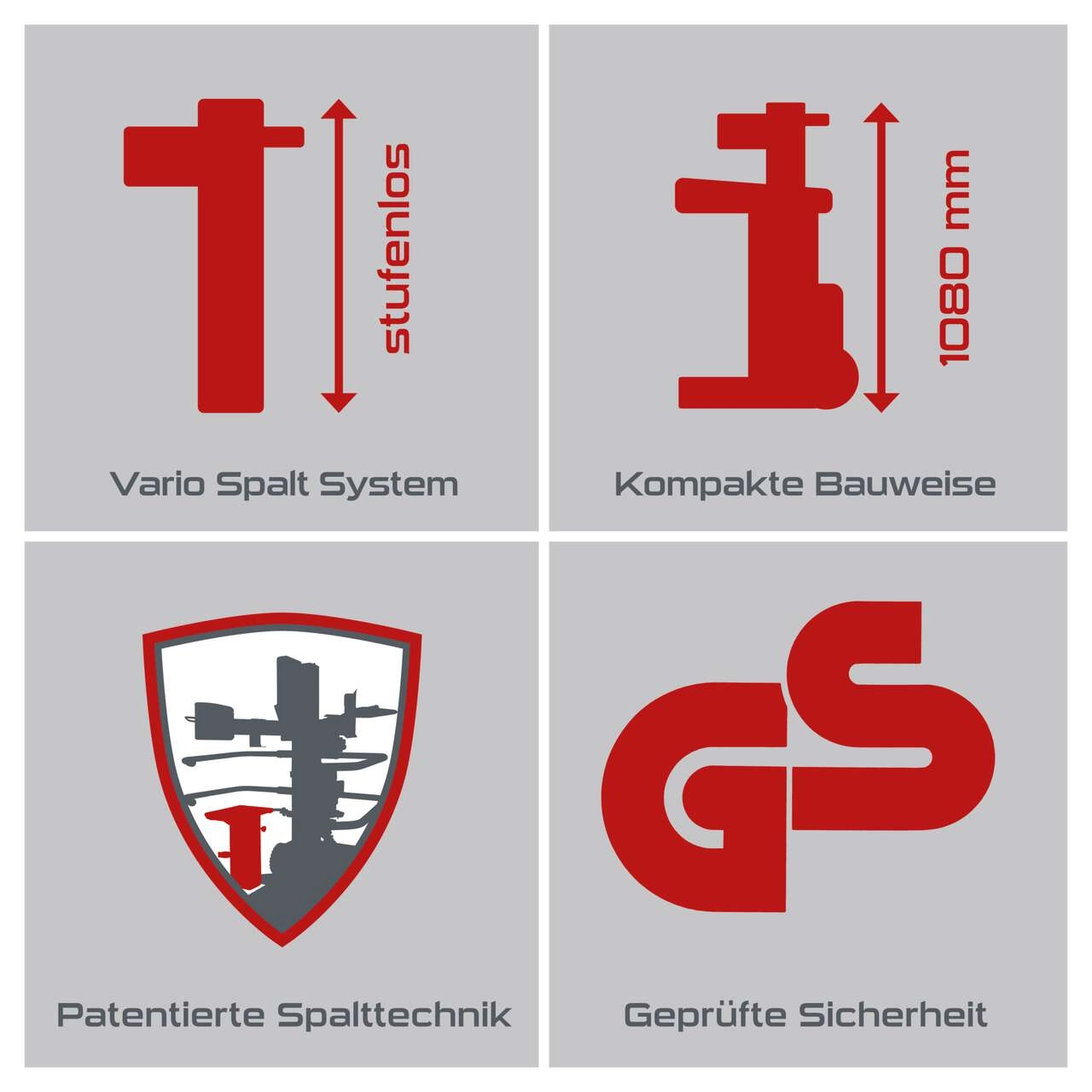 Holzspalter stehend PX-CS15t Practixx - 400V | 15t | 3500W | Meterholzspalter 1070mm x 450mm