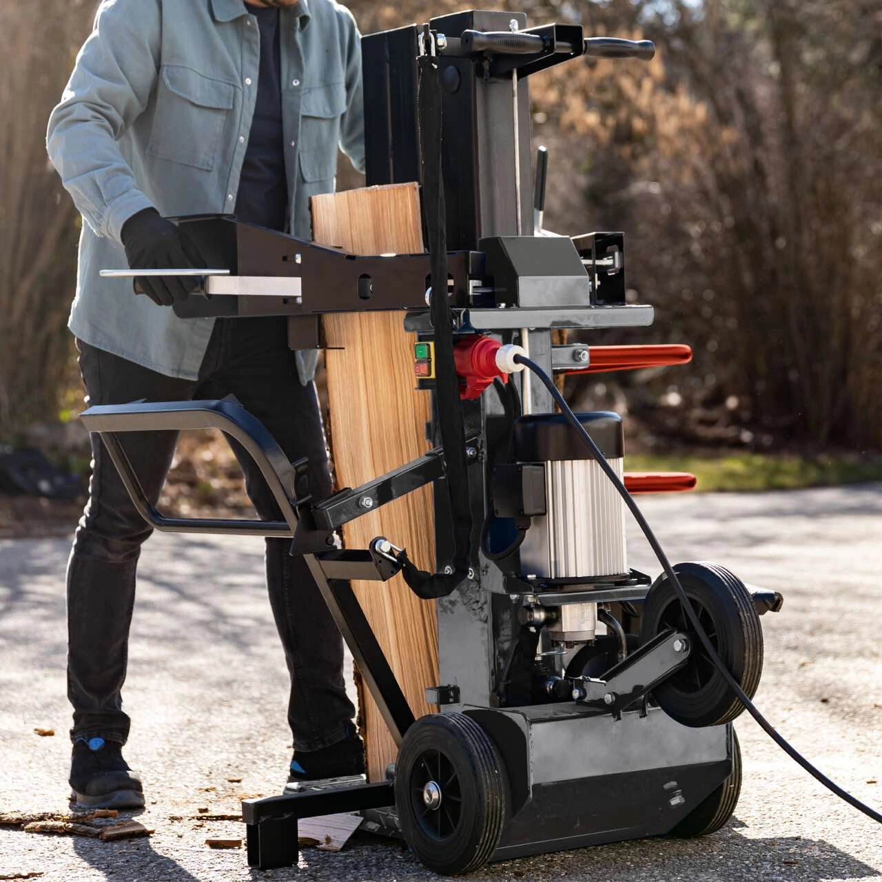 Holzspalter stehend PX-CS15t Practixx - 400V | 15t | 3500W | Meterholzspalter 1070mm x 450mm