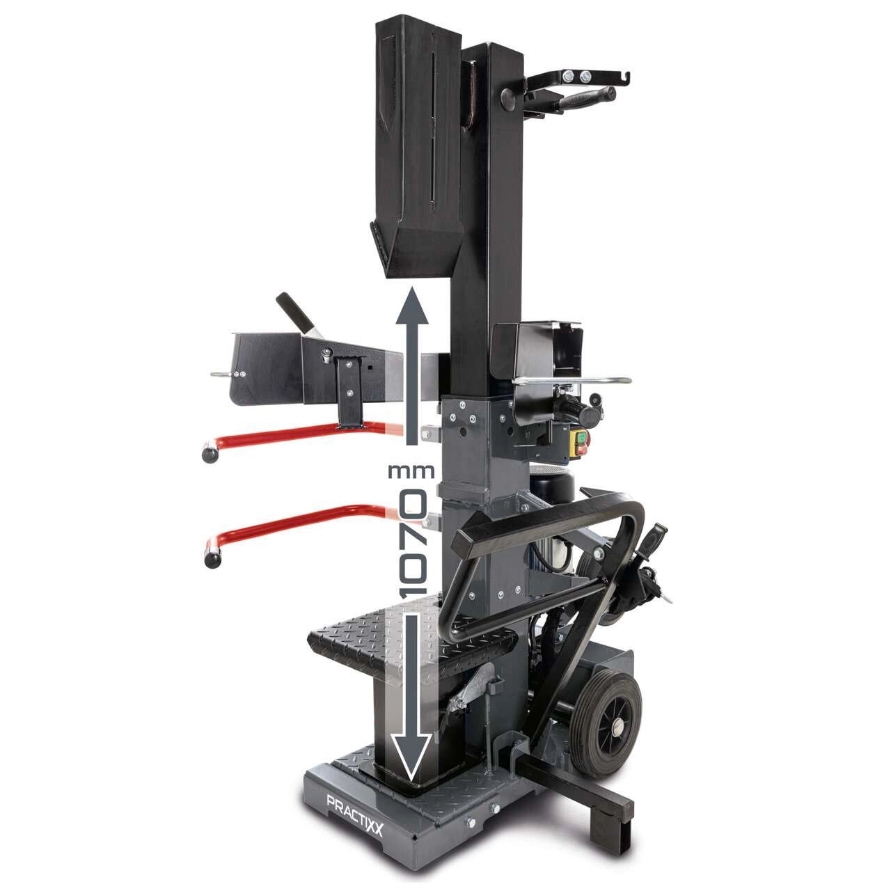 Holzspalter stehend PX-CS15t Practixx - 400V | 15t | 3500W | Meterholzspalter 1070mm x 450mm