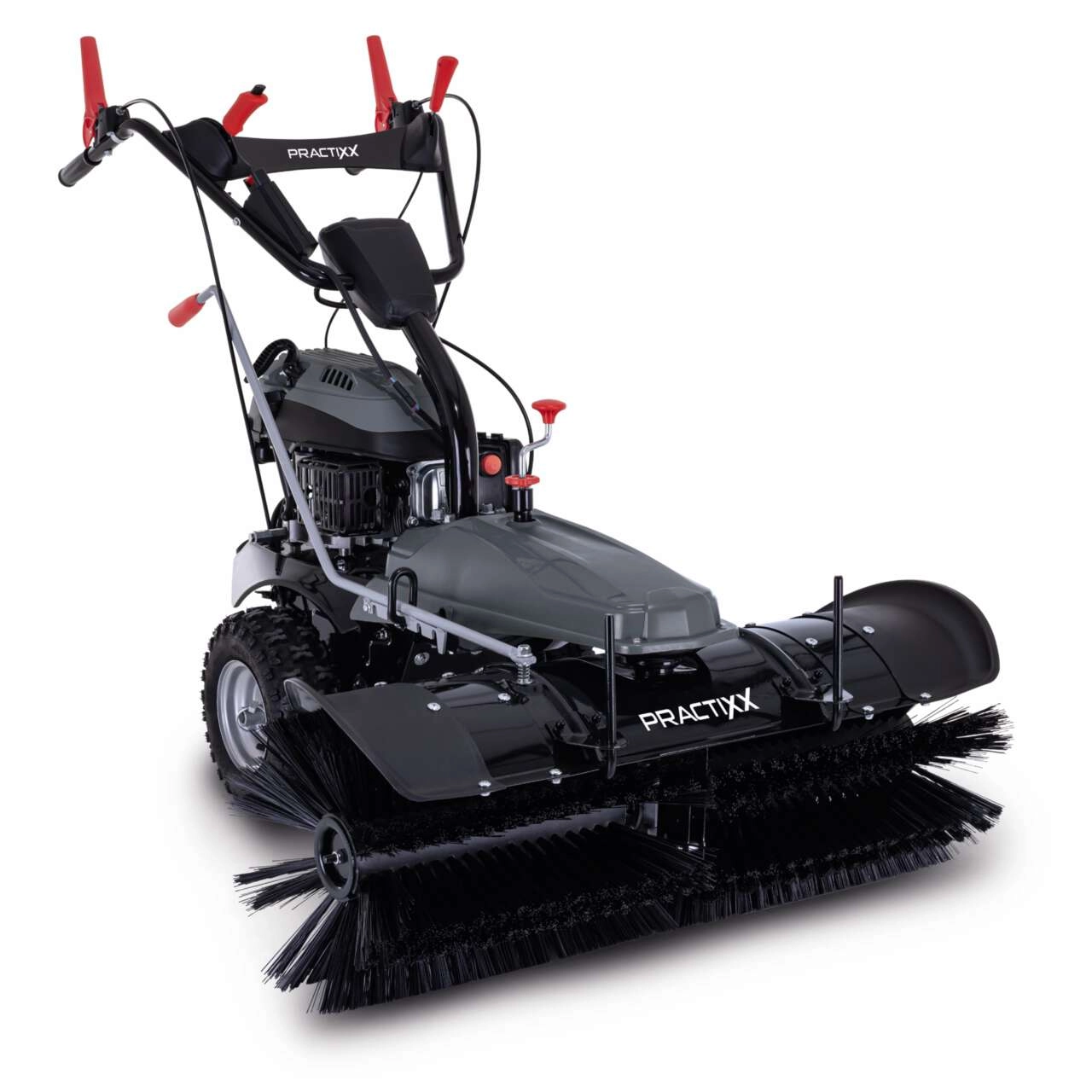Kehrmaschine PX-KM-100 Practixx - 3in1 | inkl. Auffangbehälter & Schneeschild