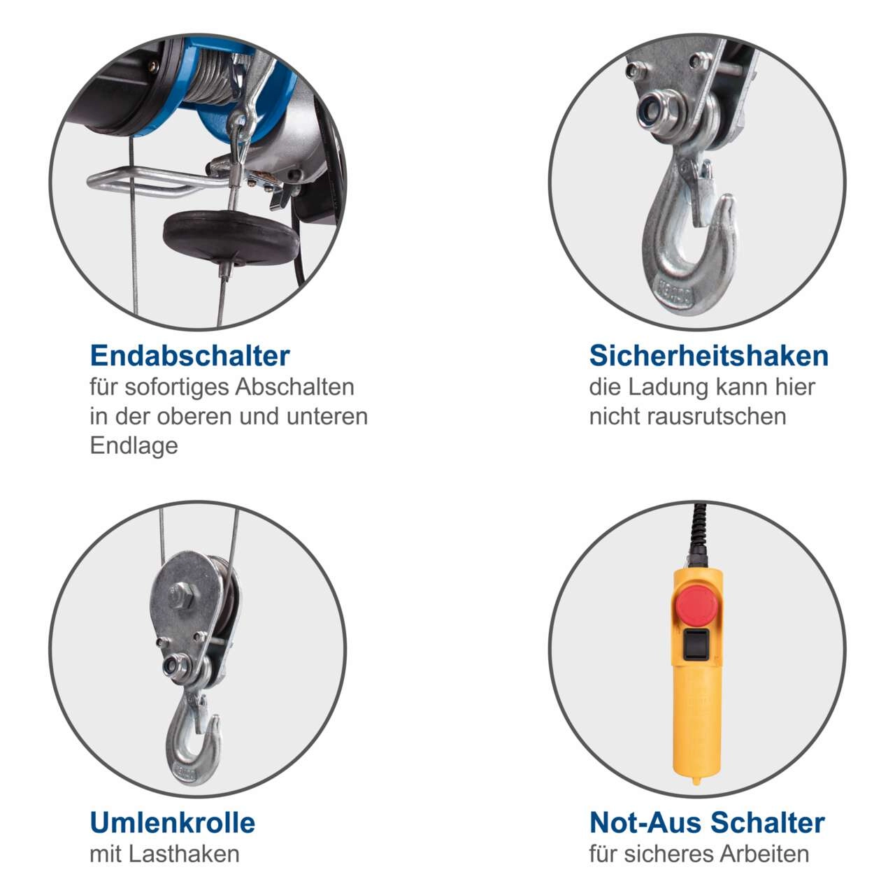 elektrischer Seilzug HRS400 scheppach - 230V 50Hz 780W - 400kg