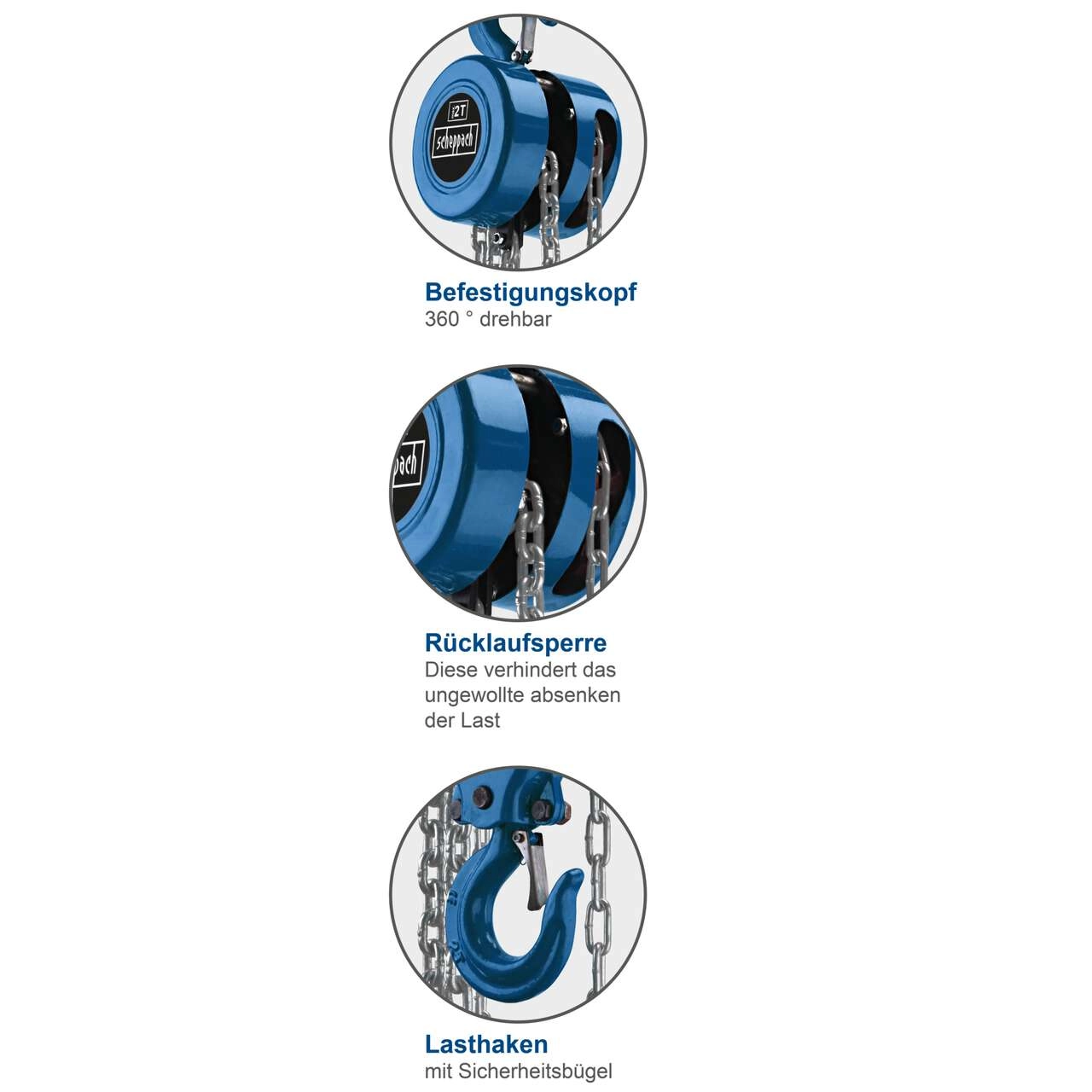 Kettenzug CB02 scheppach - 2000kg