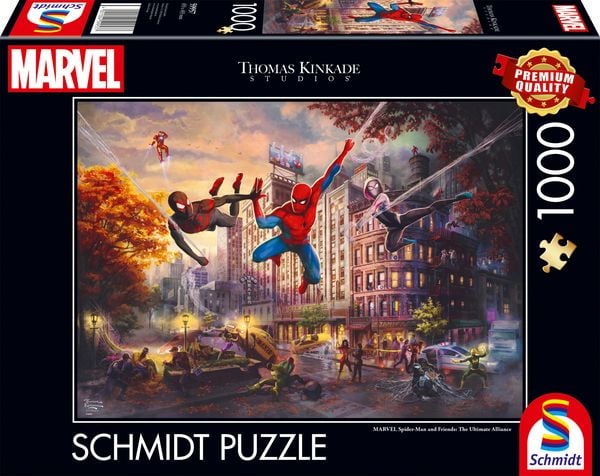 Puzzle, 1000 Teile, Spider-Man and Friends, The Ultimate Alliance