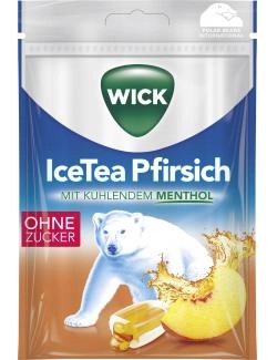 Wick Hustenbonbons IceTea Pfirsich mit Menthol ohne Zucker