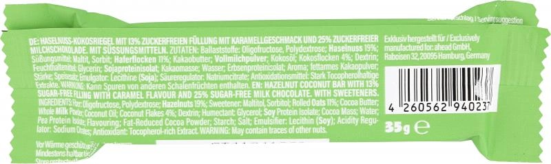 Ahead Low Sugar Bar Hazelnut Cacao