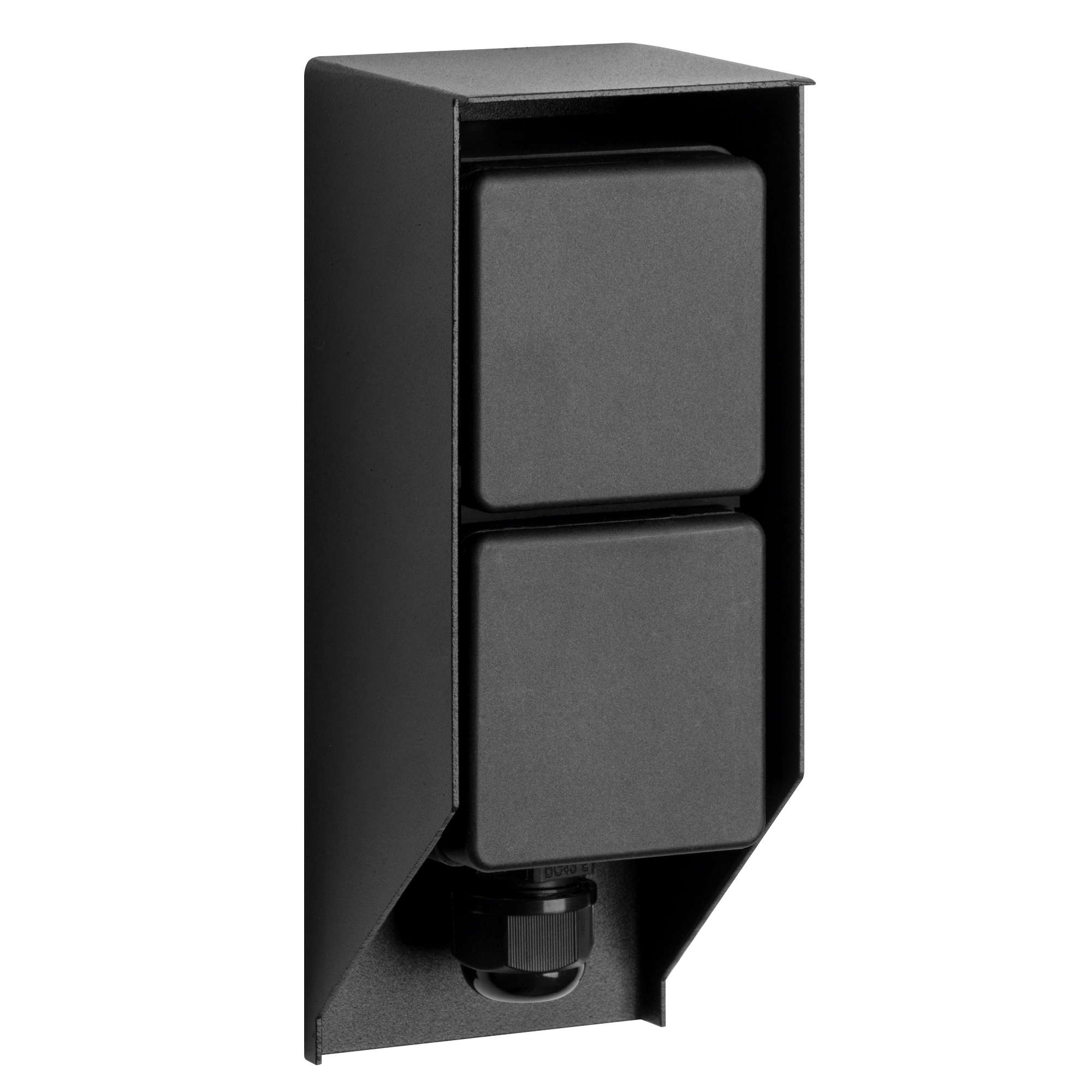 Gartensteckdose Double Wall Außensteckdose Schwarz