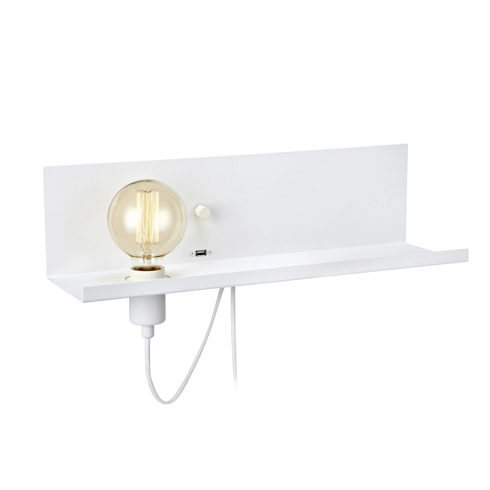 Multi Wandleuchte USB Weiß