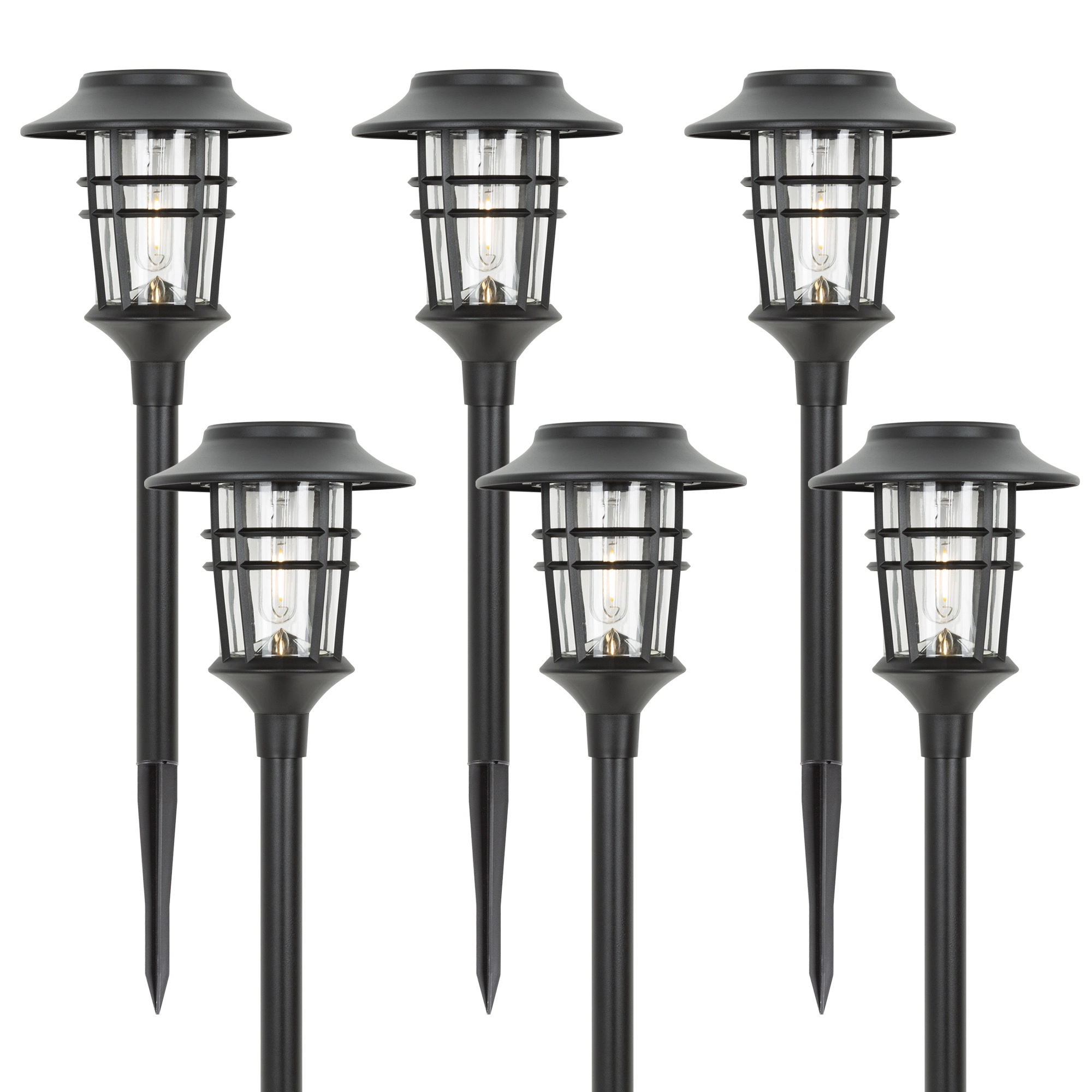 Set 6 Solar LED Fackel Del Sol