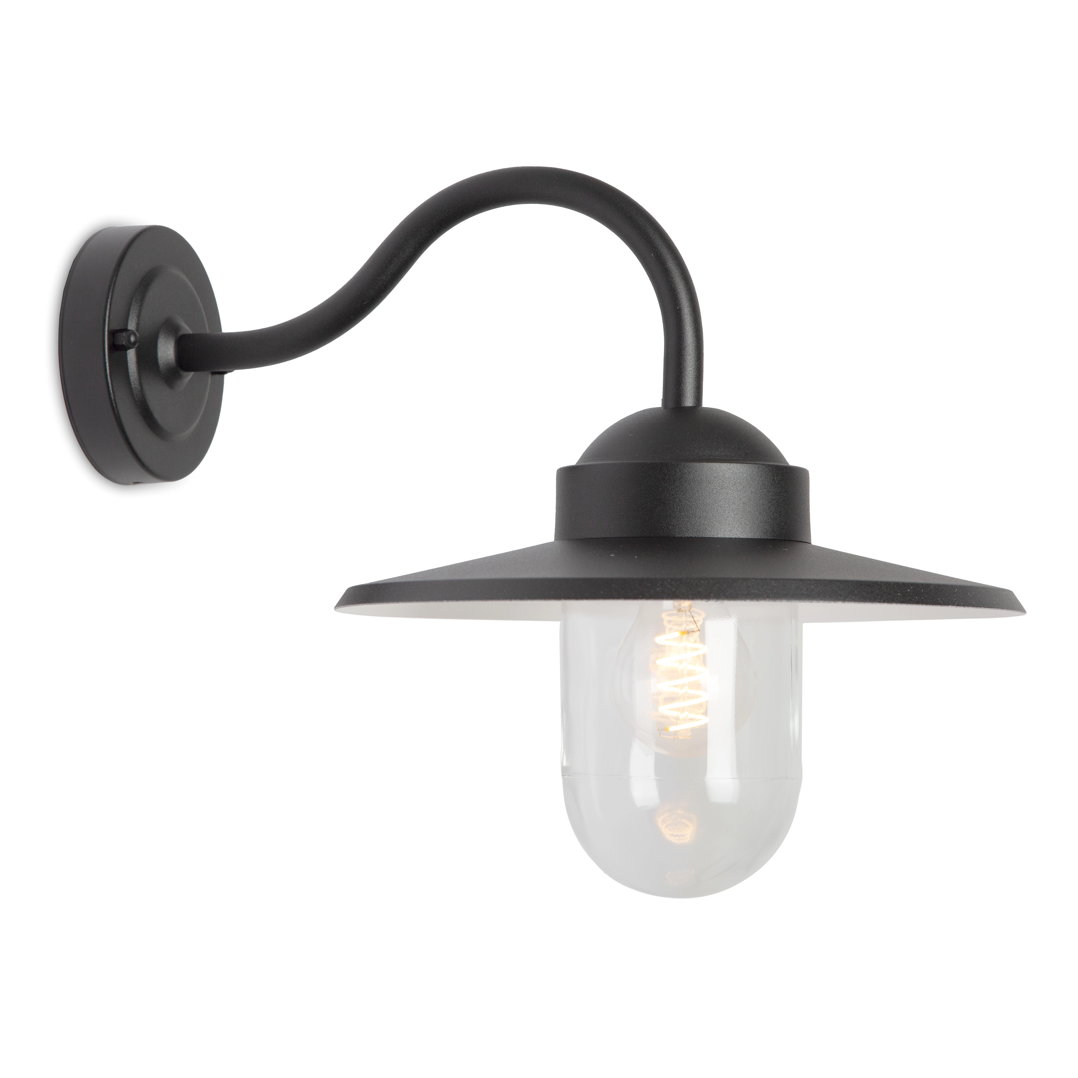 Dolce Retro Wandleuchte Schwarz mit 3W Bewegungssensor LED