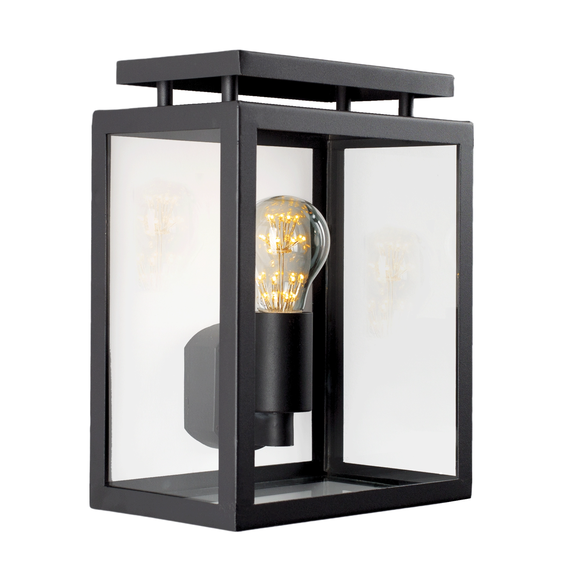 De Vecht Wandleuchte Wohnung Schwarz mit LED