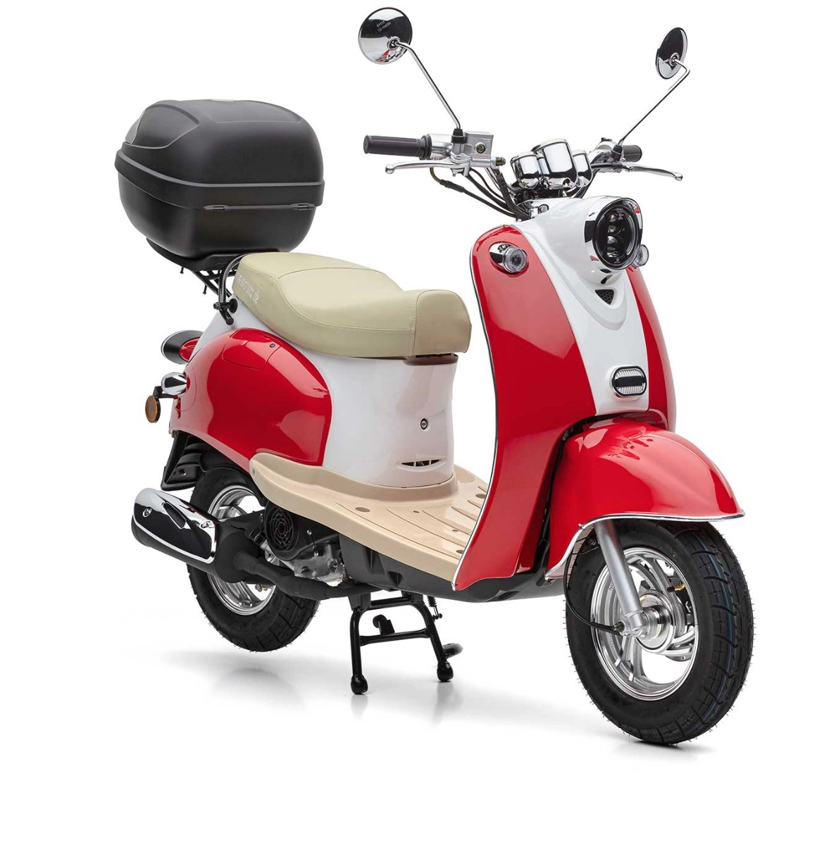 Nova Motors Retro Star 50 rot-weiß 45km/h mit Topcase
