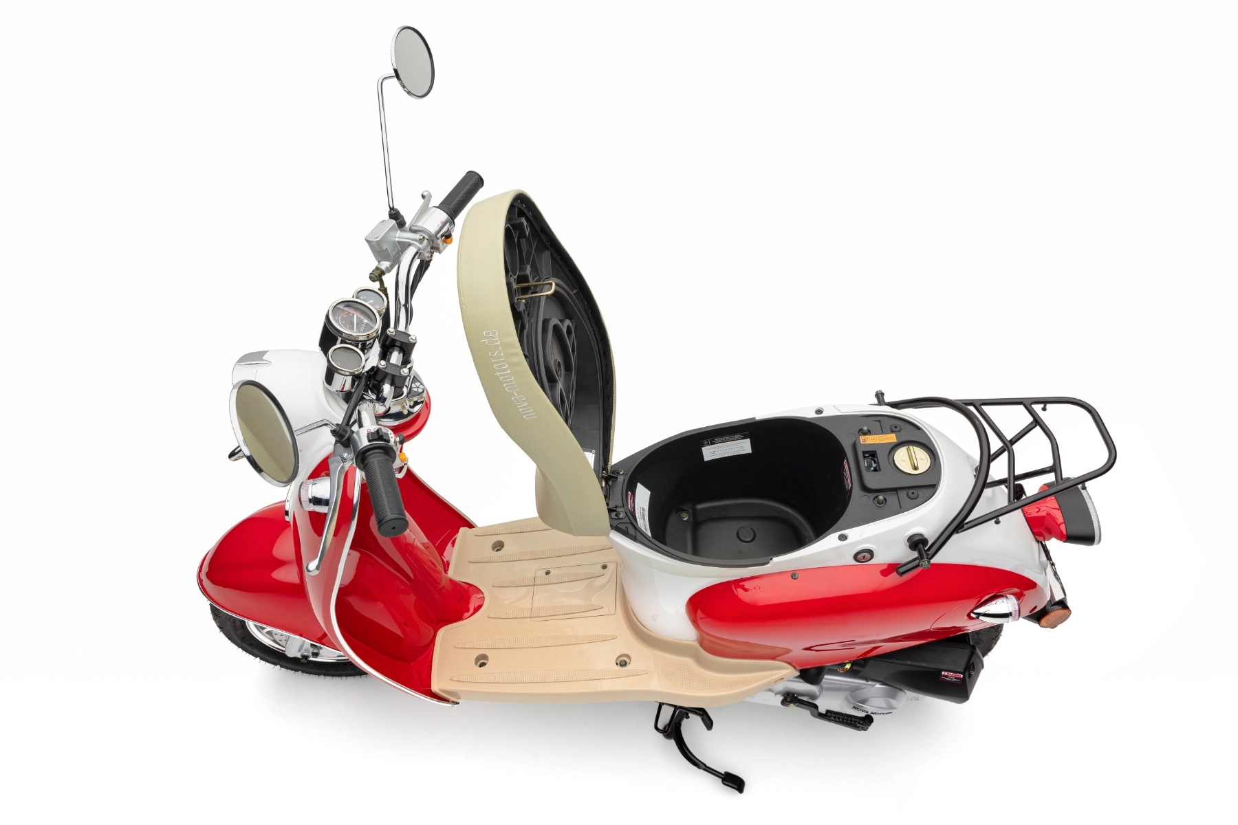 Nova Motors Retro Star 50 rot-weiß 45km/h mit Topcase
