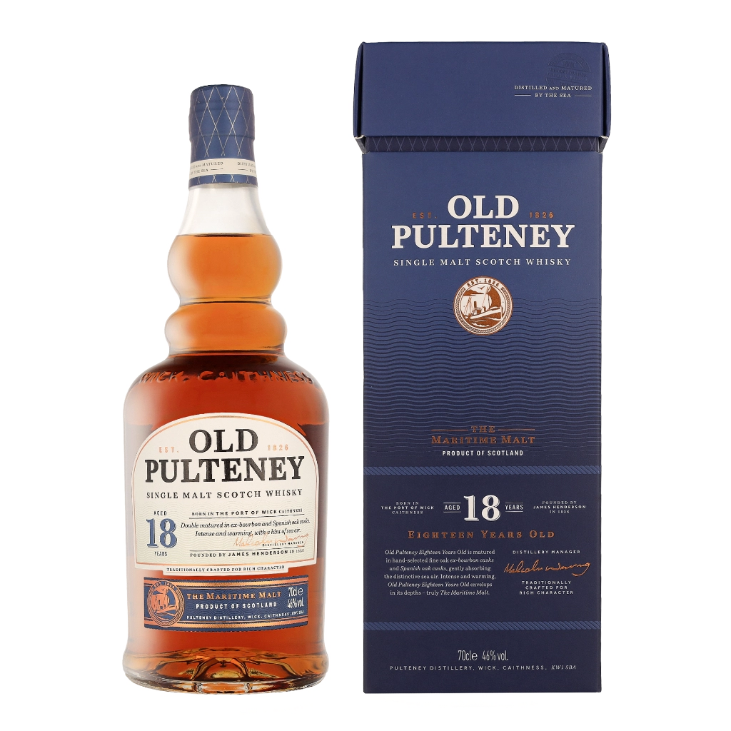 Old Pulteney 18 Years 70cl Whisky Geschenkverpackung