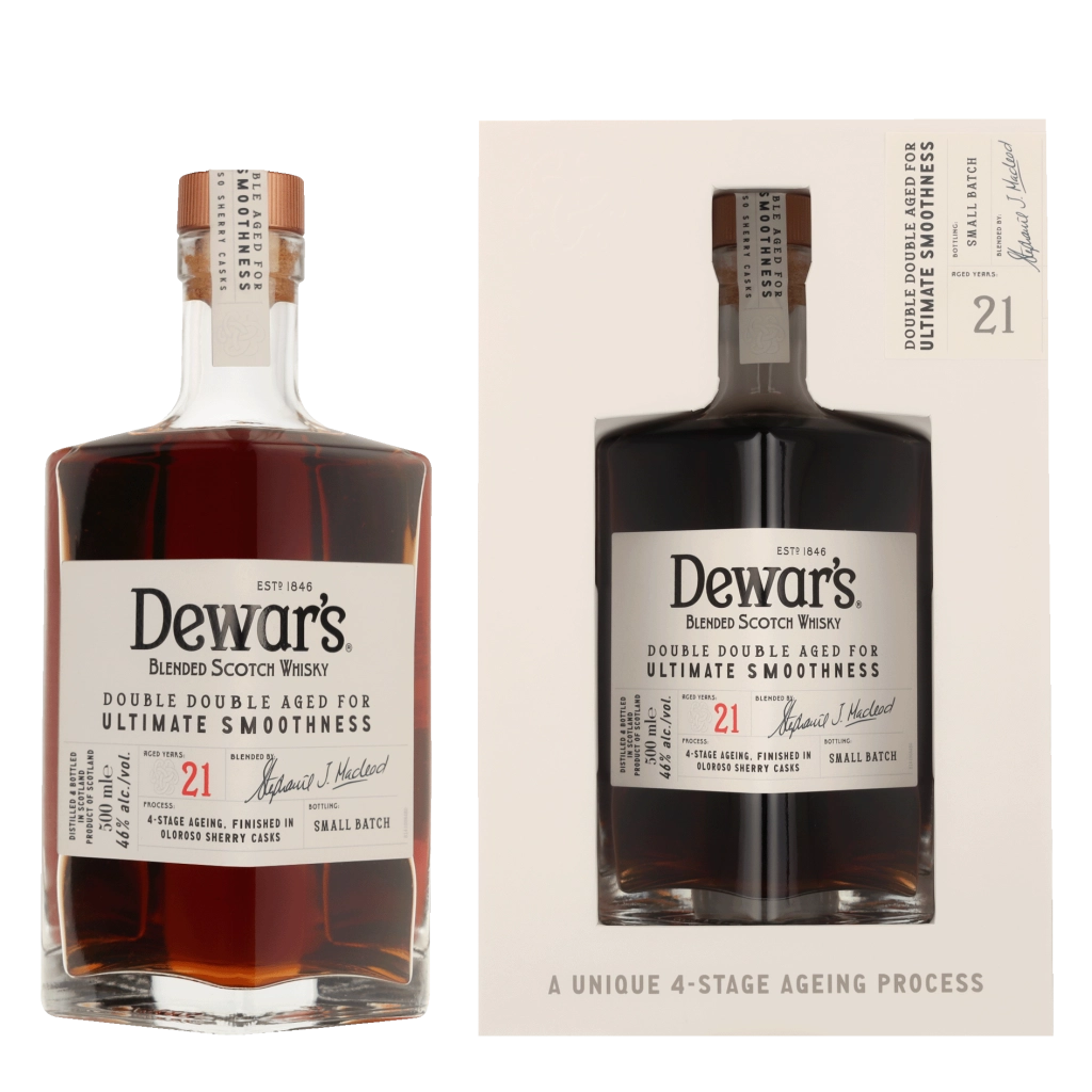 Dewar&apos;s 21 Years Double Double Aged 50cl Whisky Geschenkverpackung