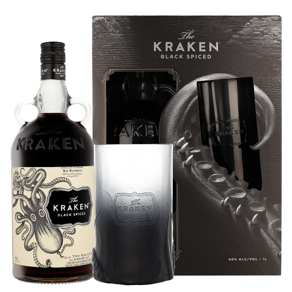 Kraken Black Spiced Giftset 1ltr Rum
