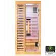Dewello Infrarotkabine Infrarotsauna HAMLIN 90cm x 90cm inkl. Vollspektrumstrahler, Bodenstrahler