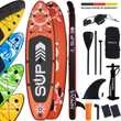 24MOVE® Standup Paddle SUP Board Set ROT 320, inkl. umfangreichem Zubehör, Paddel und Doppelhubpumpe