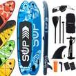 24MOVE® Standup Paddle SUP Board Set BLAU 366, inkl. umfangreichem Zubehör, Paddel und Doppelhubpumpe