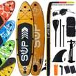 24MOVE® Standup Paddle SUP Board Set ORANGE 305, inkl. umfangreichem Zubehör, Paddel und Doppelhubpumpe