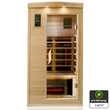 Dewello Infrarotkabine Infrarotsauna PIERSON PRO 100cm x 100cm Hemlock Zeder inkl. DUO Strahler, Vollspektrumstrahler, Bodenstrahler
