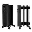 Ölradiator, Elektroheizung TT-OR 207 in schwarz mit 7 Rippen und 1500 Watt, drei Heizstufen (600W, 900W, 1500W)