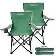 24MOVE® Campingstuhl Klappstuhl Outdoor Angelstuhl Camping faltbar grün 2er Set