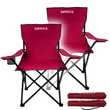 24MOVE® Campingstuhl Klappstuhl Outdoor Angelstuhl Camping faltbar rot 2er Set