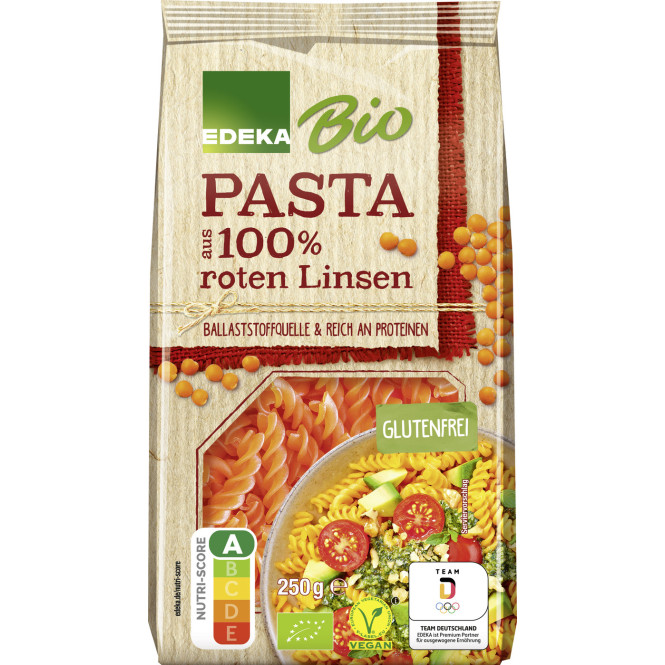 EDEKA Bio Fusilli rote Linsen 250G