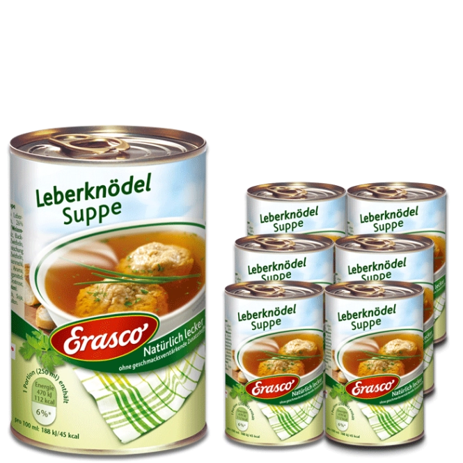 Erasco Leberknödel Suppe 6x395ML
