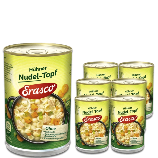 Erasco Hühner Nudel-Topf 6x400G