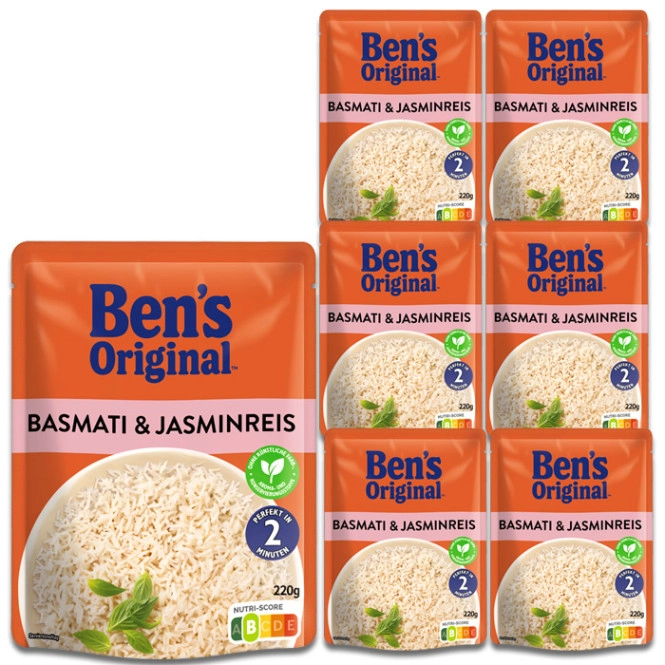 Ben's Original Express Basmati & Jasminreis 6x220G