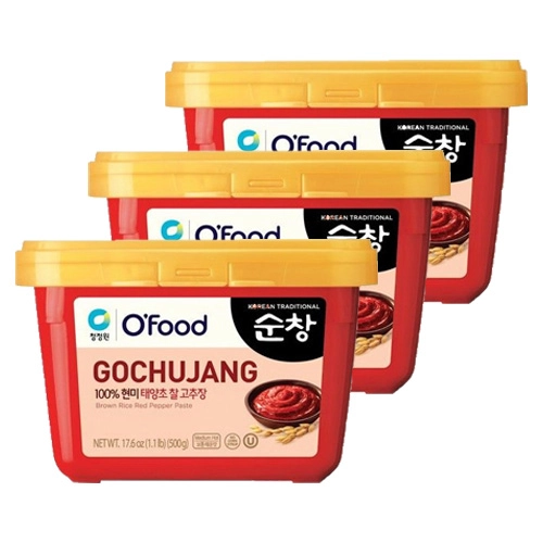O&apos;Food - Gochujang Koreanische Chilipaste - 3x 500g