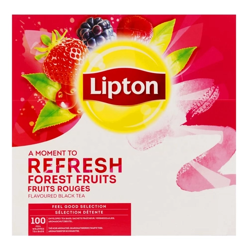 Lipton - Feel Good Selection Schwarzer Tee Waldfrüchte - 100 Teebeutel