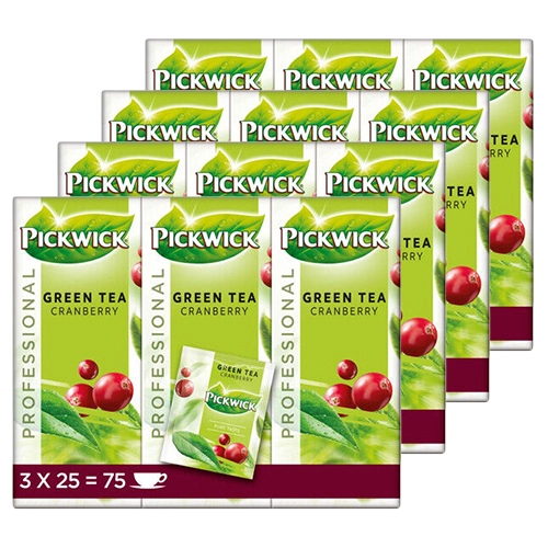 Pickwick - Professional Green Tea Cranberry - 4x (3x 25 Teebeutel)