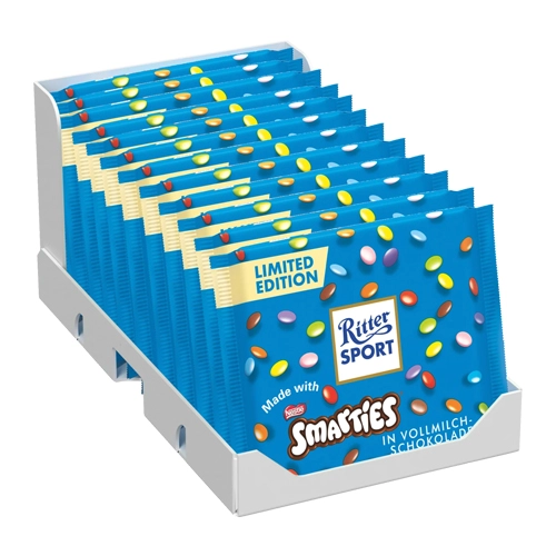 Ritter Sport - Smarties Vollmilch Schokolade - 12x 100g