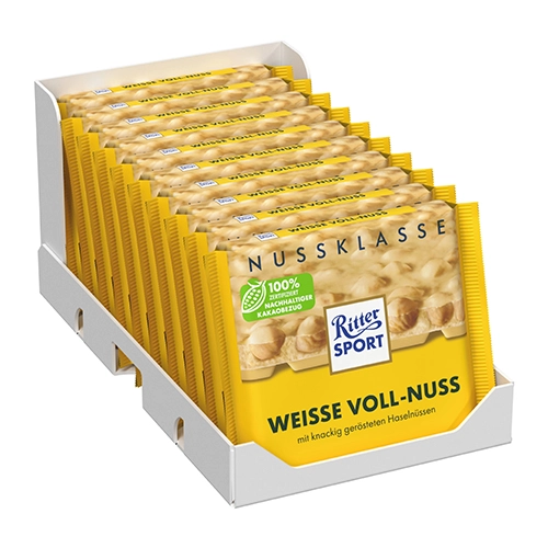 Ritter Sport - Weisse Voll-Nuss - 10x 100g